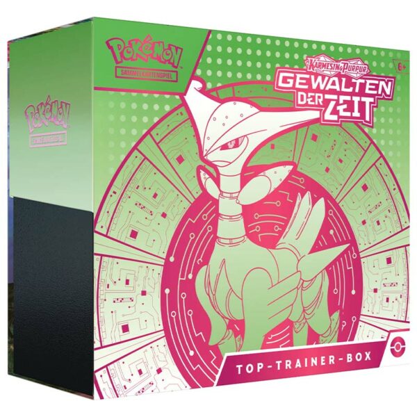 Pokémon Karmesin & Purpur Gewalten der Zeit Top-Trainer-Box – TTB DE Eisenblatt