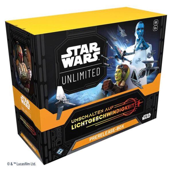 Star Wars Unlimited Umschalten auf Lichtgeschwindigkeit Prerelease-Box – DE