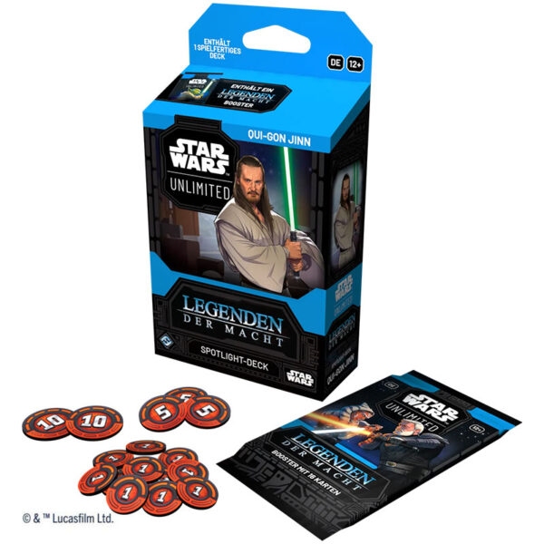 Star Wars Unlimited Legenden der Macht Spotlight-Deck – DE Qui-Gon Jinn