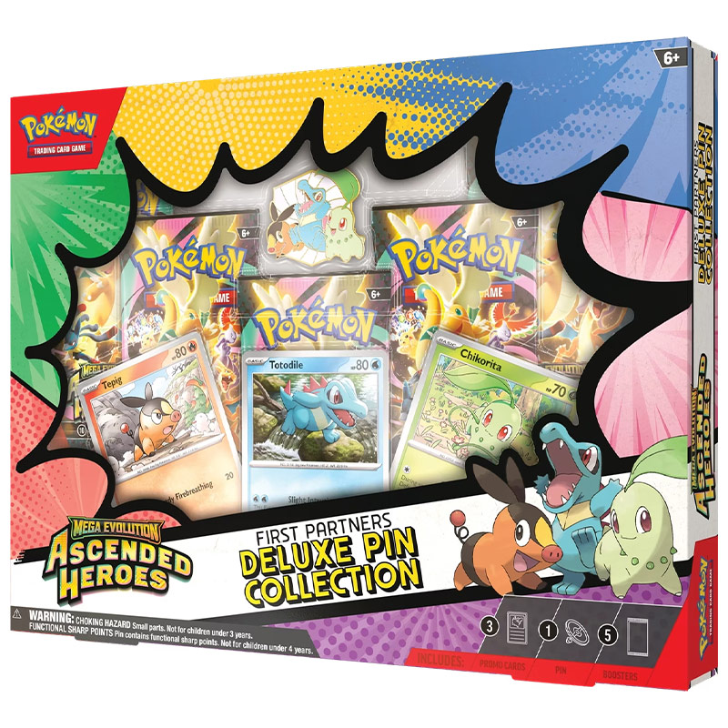 Pokémon Mega Evolution Ascended Heroes First Partners Deluxe Pin Collection – Englisch