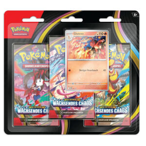 Pokémon Mega-Entwicklung Wachsendes Chaos 3er Blister – Deutsch